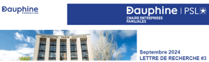 CHAIRE DAUPHINE - Entreprises Familiales | Lettre de recherche #3