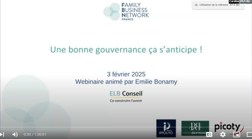 Replay du Lancement du 1er Lundi du FBN « Une bonne gouvernance, ça s’anticipe »